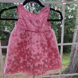 Pink Floral Sleeveless Dress